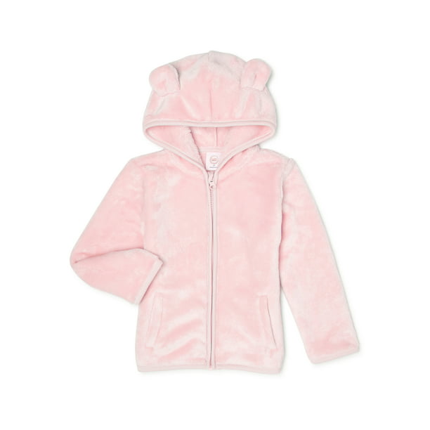 Cozy Cub Snowflake Polar Fleece Hooded Jacket with Zipper Girls Ages 1-6 